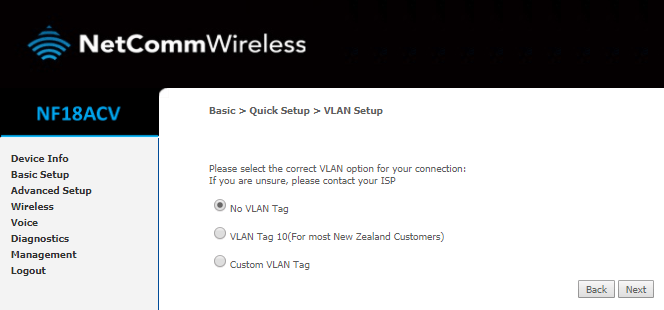 basic setup vdsl